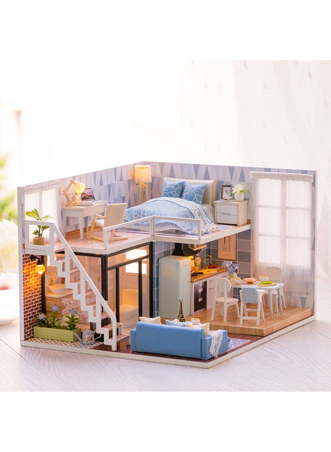 DIY Loft Mini 3D Wooden Dollhouse 30x7.5x23.5cm  - Image 4