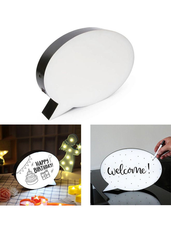 Wownect LED Message Bubble Light Box Wall Decoration White  - Image 1