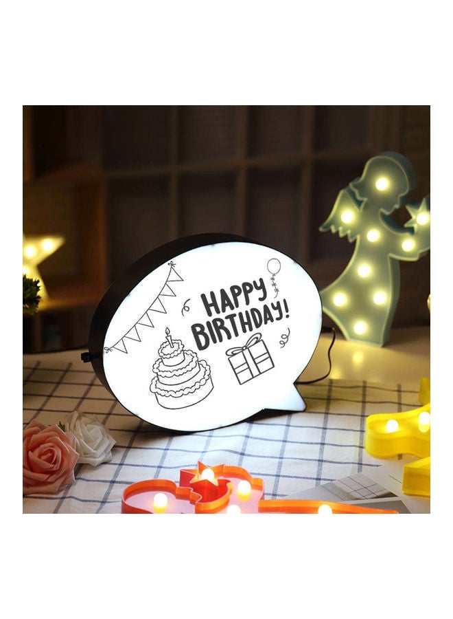 Wownect LED Message Bubble Light Box Wall Decoration White  - Image 3