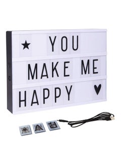Wownect Message LED Lightbox With Combination Letters White  - Image 1