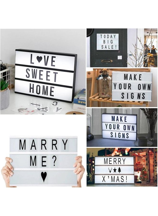 Wownect - Message LED Lightbox With Combination Letters White - Image 1