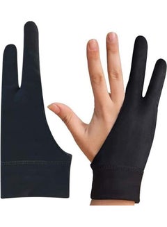 Generic Pair Of Artist Drawing Gloves with Two Fingers Black  - Image 1