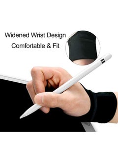 Generic Pair Of Artist Drawing Gloves with Two Fingers Black  - Image 5