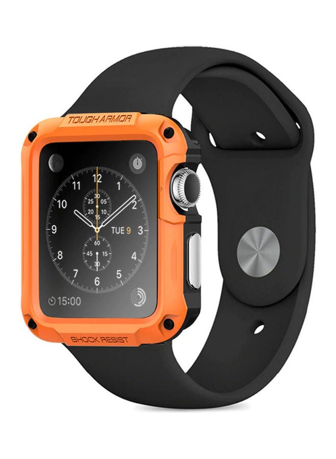 O Ozone - Shock-Proof Design Case Compatible With Apple Watch Series 6/5/4/SE Orange - Image 1
