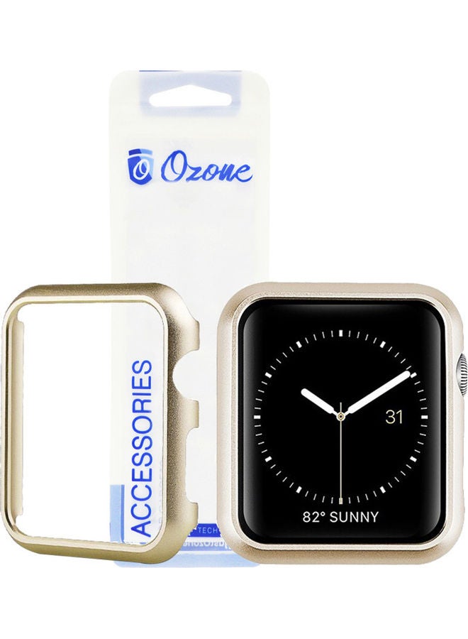 O Ozone Protective Metal Case Compatible For Apple Watch Series 6/5/4/SE Gold - Image 1