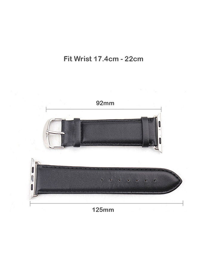 O Ozone - Replacement Watch Band Quick Release Buckle Wristband For Apple Watch Series 5/4/3/2/1 Black - Image 1