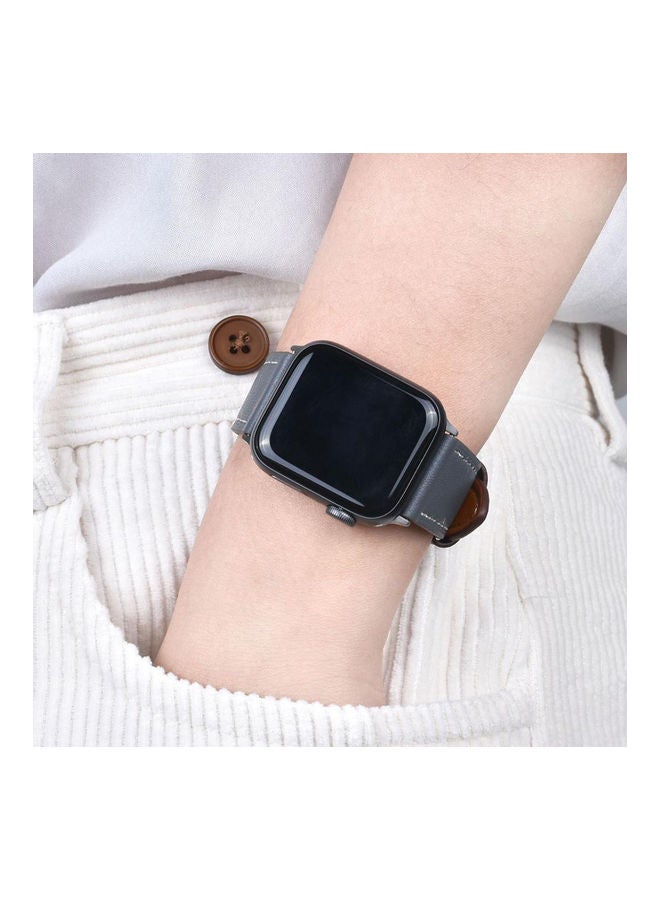 O Ozone Replacement Watch Band Quick Release Buckle Wristband For Apple Watch Series 5/4/3/2/1 Grey - Image 2