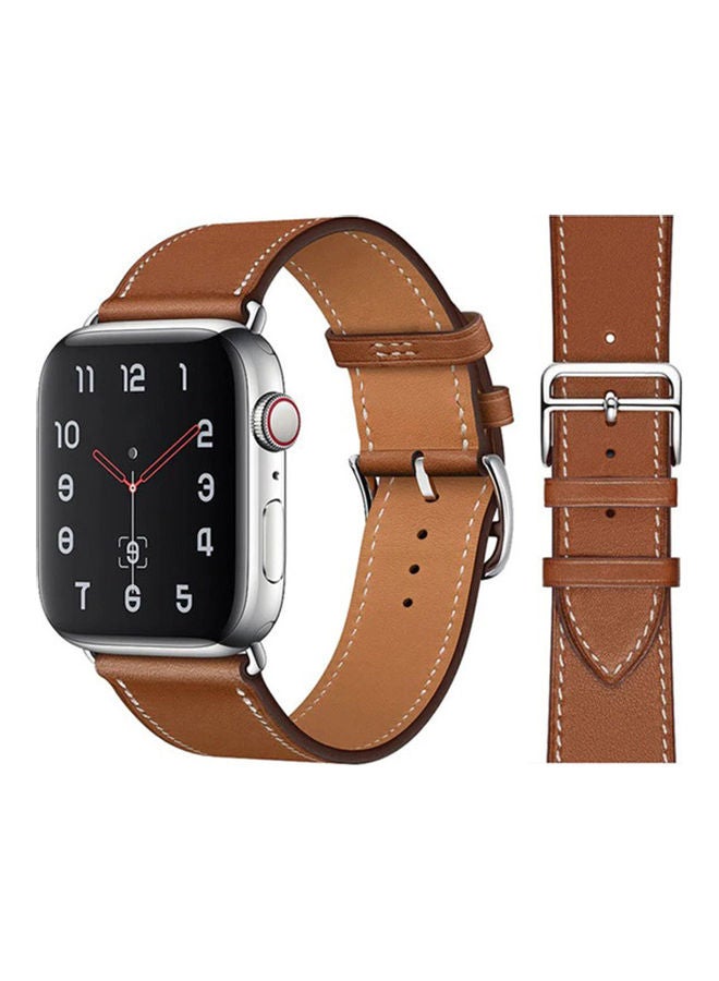 O Ozone Replacement Watch Band Quick Release Buckle Wristband For Apple Watch Series 5/4/3/2/1 Brown - Image 1