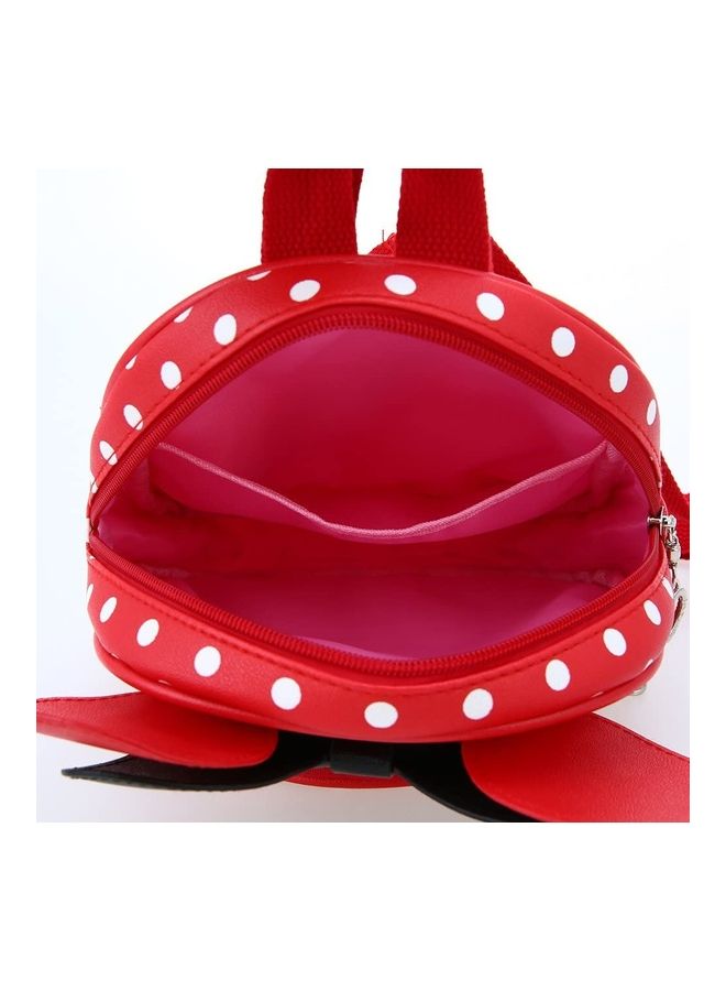 Cartoon Bow Dot Backpack Red/Black - Image 2