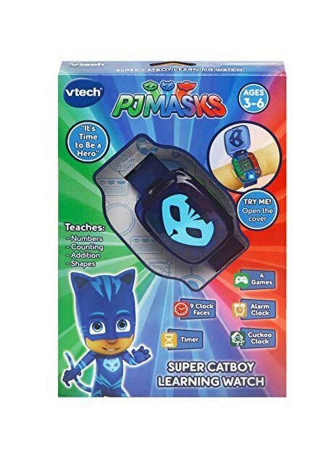 في تك - ساعة تعليمية بنمط شخصية سوبر كات بوي من مسلسل PJ Masks، طراز 80-175800 2.31x23.7x5.69سم - Image 1