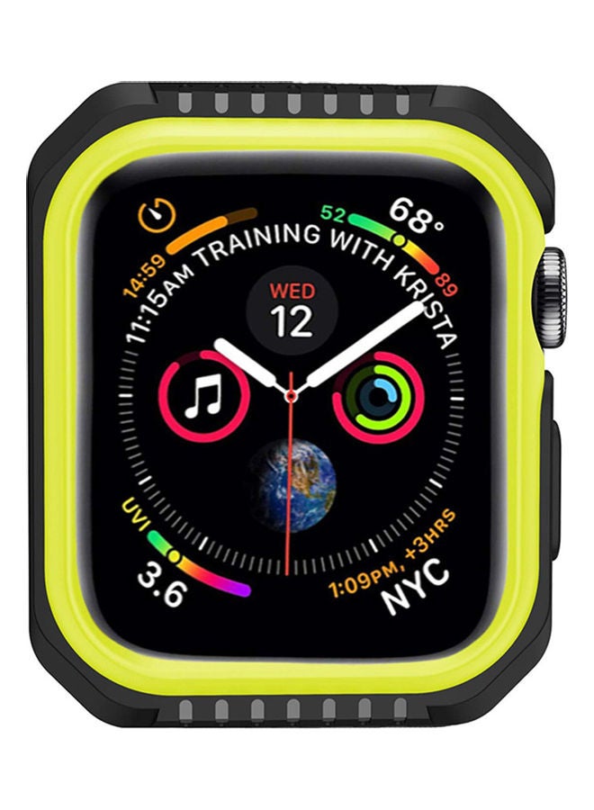 O Ozone Rugged Armor Design Case Compatible With Apple Watch Series 6/5/4/SE Black, Yellow - Image 2