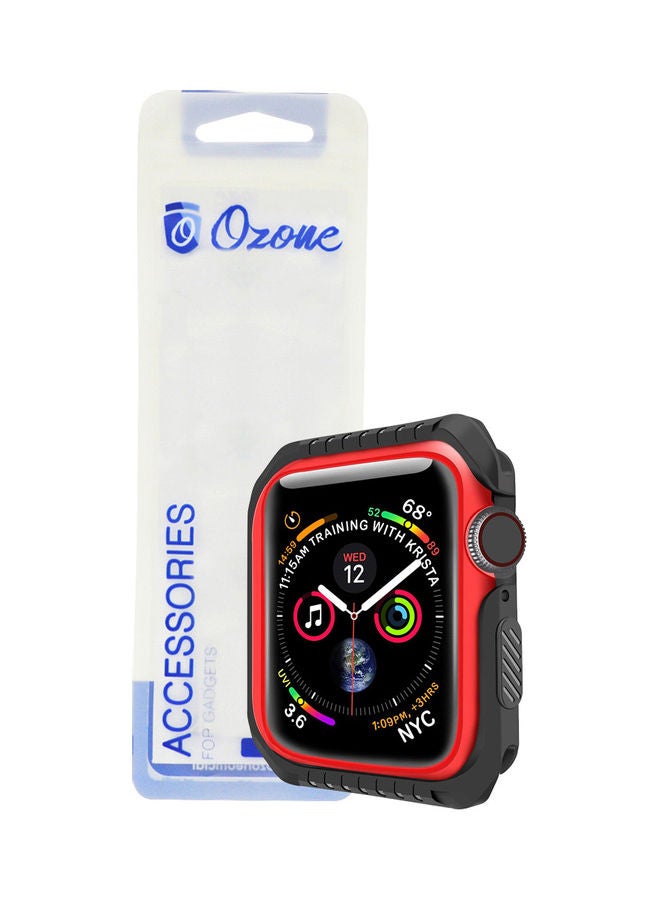 O Ozone Rugged Armor Design Case Compatible With Apple Watch Series 6/5/4/SE Black, Red - Image 1