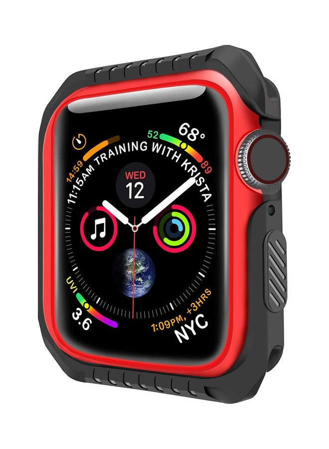 O Ozone Rugged Armor Design Case Compatible With Apple Watch Series 6/5/4/SE Black, Red - Image 3