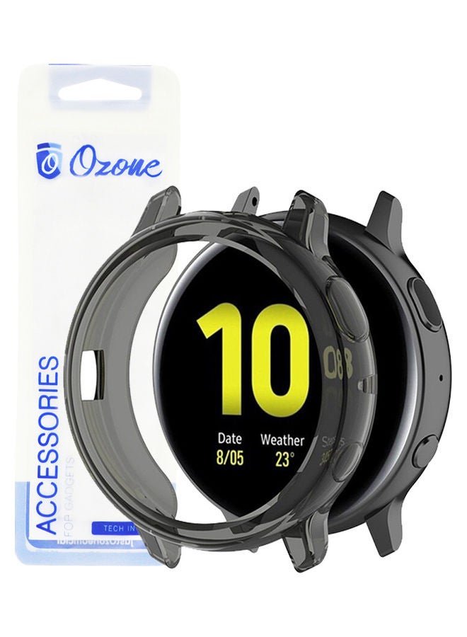 O Ozone Transparent Cover Shockproof Scratch-Resist Frame Case For Samsung Galaxy Watch 3 Black  - Image 1