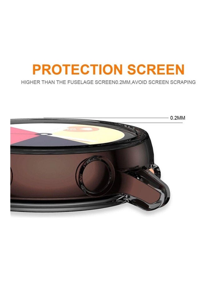 O Ozone Transparent Cover Shockproof Scratch-Resist Frame Case For Samsung Galaxy Watch 3 Black  - Image 2