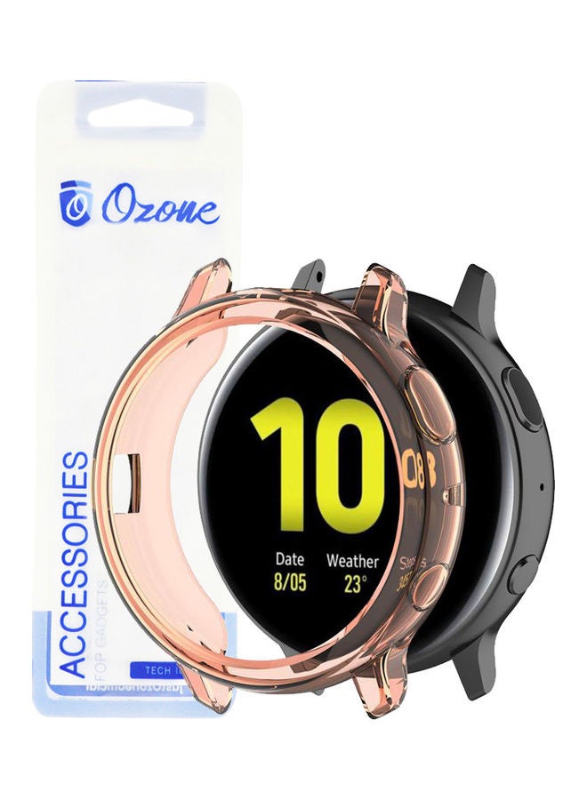 O Ozone Transparent Cover Shockproof Scratch-Resist Frame Case For Samsung Galaxy Watch 3 Rose Gold  - Image 1