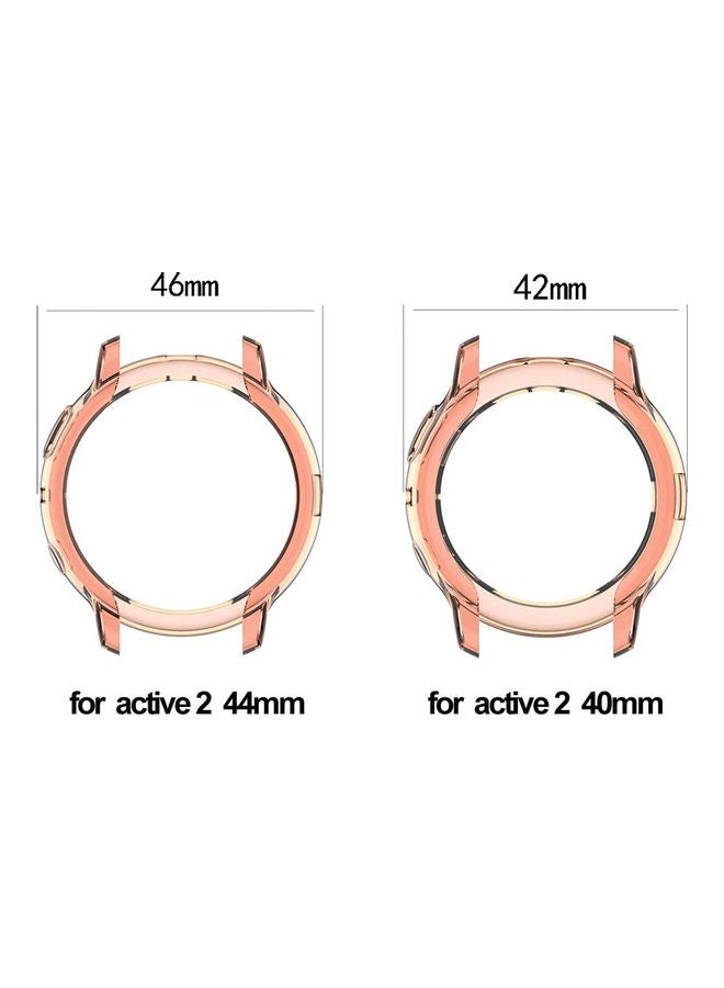 O Ozone Transparent Cover Shockproof Scratch-Resist Frame Case For Samsung Galaxy Watch 3 Rose Gold  - Image 2