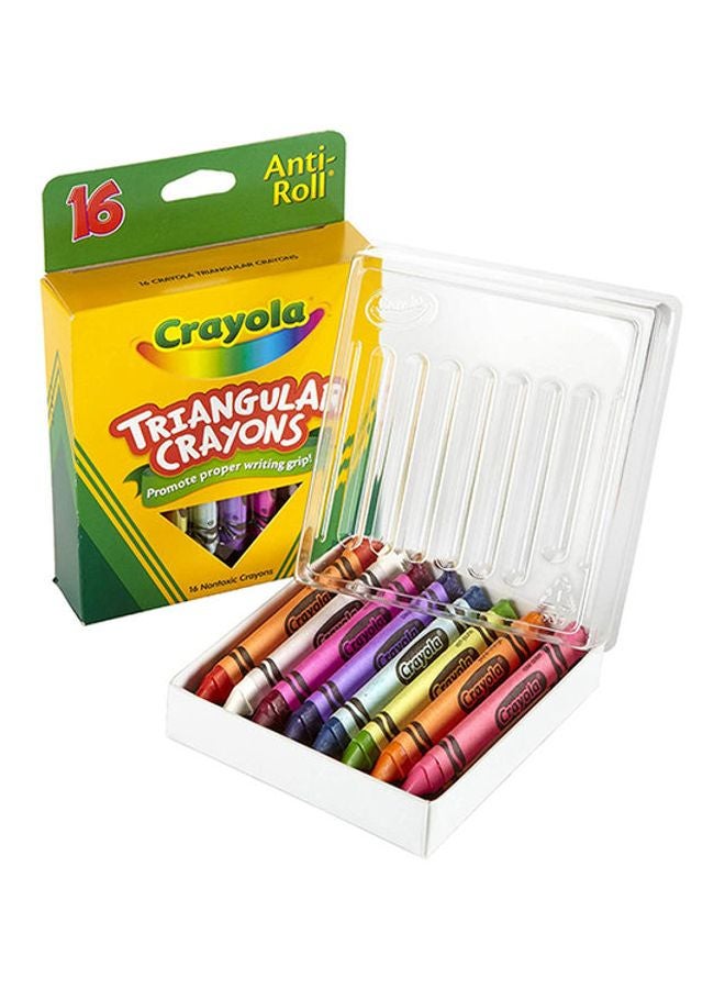 16-Piece Triangular Crayons