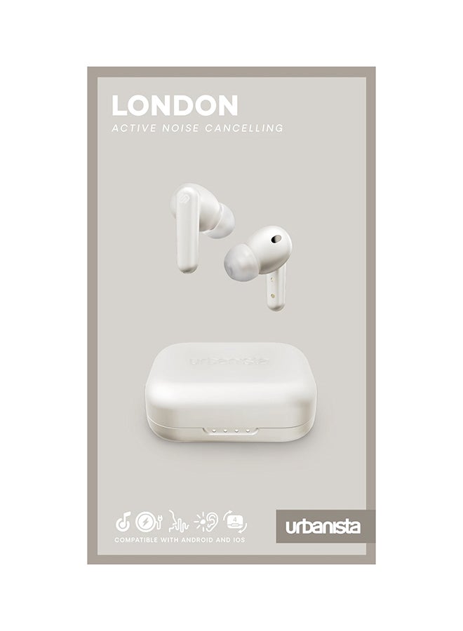 Urbanista London Active Wireless In-Ear Headphones With Charging Case Pearl White  - Image 2