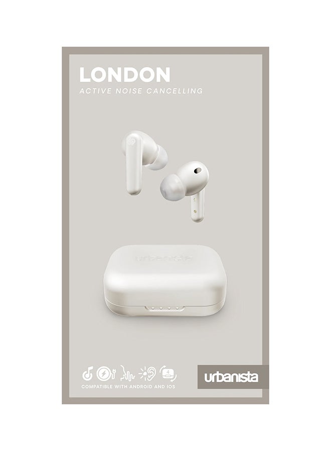 Urbanista London Active Wireless In-Ear Headphones With Charging Case Pearl White  - Image 3