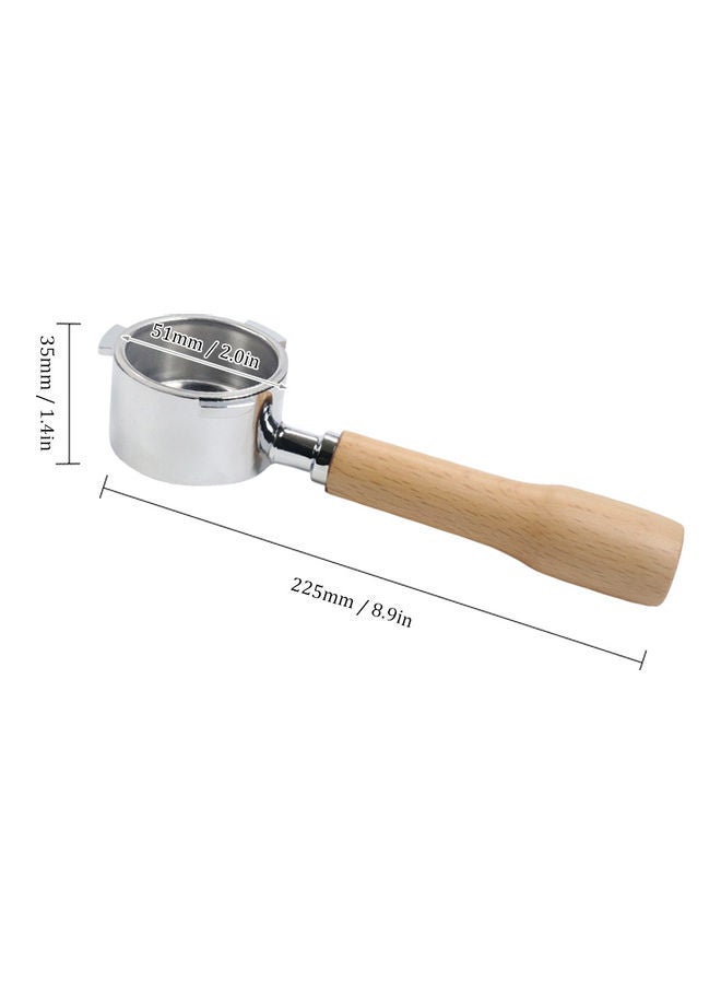 Replacement Coffee Portafilter For Delonghi EC680 /EC685 Beige/Silver 225x51x35mm  - Image 4