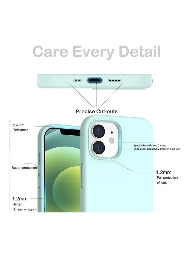 روك بو غطاء حماية من السيليكون السائل المضاد للصدمات لهاتف آيفون 12 ميني أخضر - Image 4