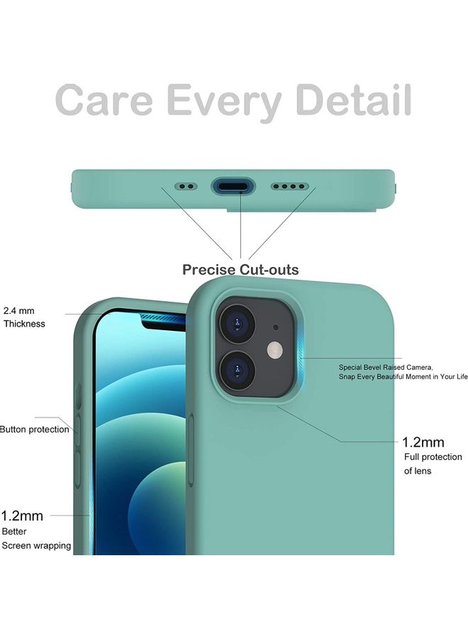 روك بو غطاء حماية من السيليكون السائل المضاد للصدمات لهاتف آيفون 12 ميني أخضر - Image 4