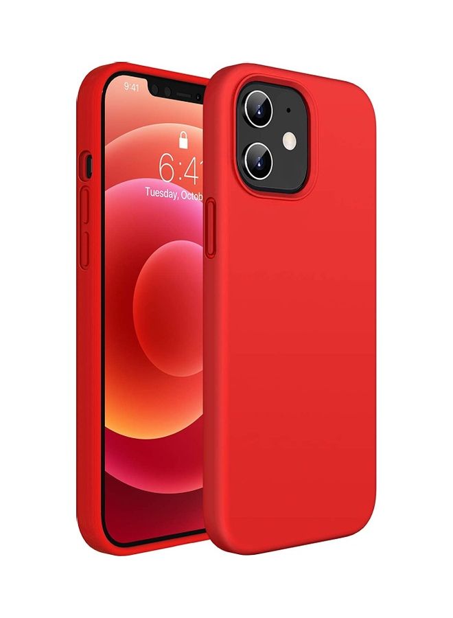روك بو غطاء حماية من السيليكون السائل المضاد للصدمات لهاتف آيفون 12 ميني أحمر - Image 1