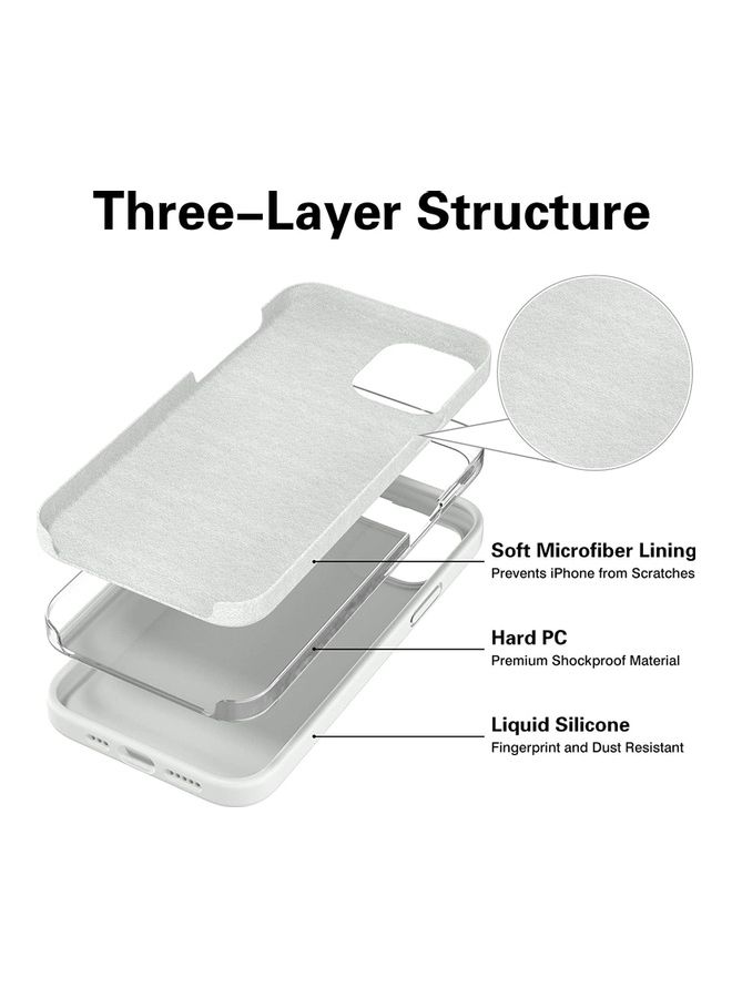 روك بو غطاء حماية من السيليكون متوافق مع هاتف آيفون 12 برو ماكس أبيض - Image 4