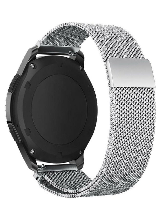 O Ozone - Replacement Band Mesh Milanese Loop Magnetic Wristband Silver - Image 1