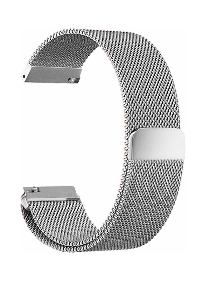 O Ozone - Replacement Band Mesh Milanese Loop Magnetic Wristband Silver - Image 1