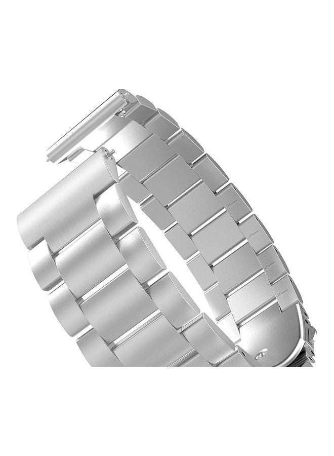 O Ozone Stainless Steel Strap Compatible With Fitbit Versa 2 Silver - Image 2