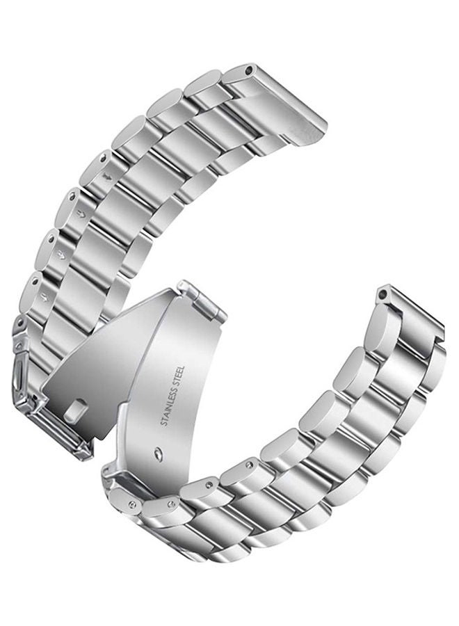 O Ozone Stainless Steel Strap Compatible With Fitbit Versa 2 Silver - Image 4