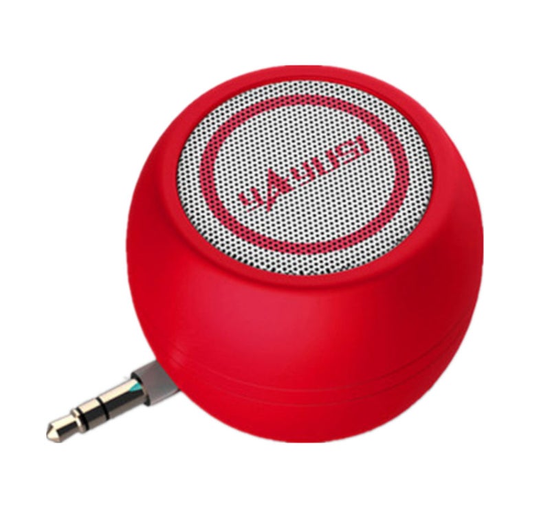 A5 In-Line Audio Mini Speaker External Amplifier Red - Image 1