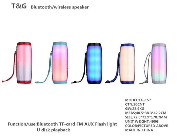 TG157 Wireless LED Lantern Bluetooth Speaker Black - Image 3