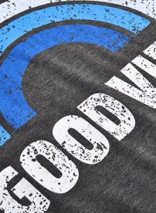 شاربدو فيست برقبة دائرية وبدون أكمام رمادي/أزرق/أبيض - Image 3