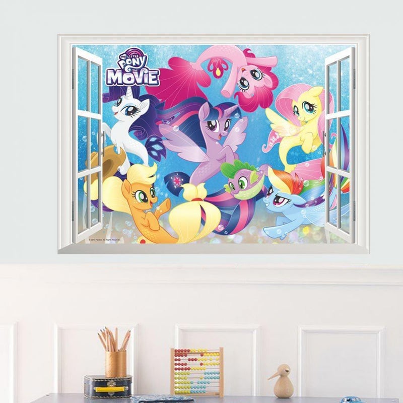 Fast Print MLP028 My Little Pony Children's Room Window Scenery Wall Sticker Blue 70x50cm  - Image 3