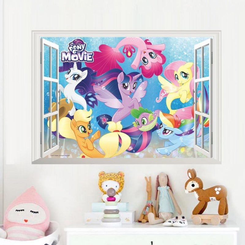 Fast Print MLP028 My Little Pony Children's Room Window Scenery Wall Sticker Blue 70x50cm  - Image 4