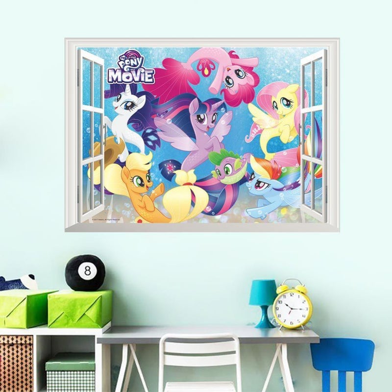 Fast Print MLP028 My Little Pony Children's Room Window Scenery Wall Sticker Blue 70x50cm  - Image 5