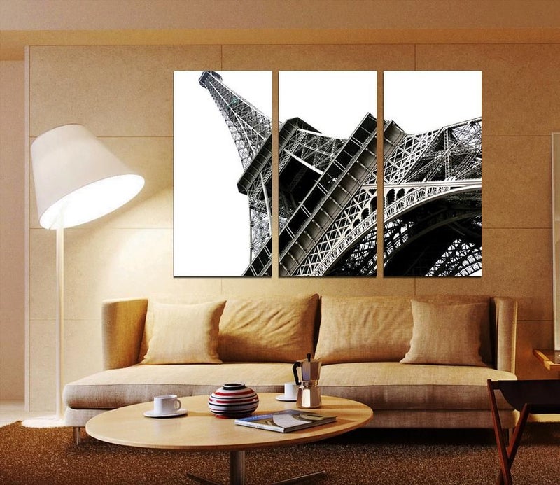 فاست برينت لوحة تابلوه مطبوعة للزينة من 3 قطع أسود 70x100سم  - Image 3