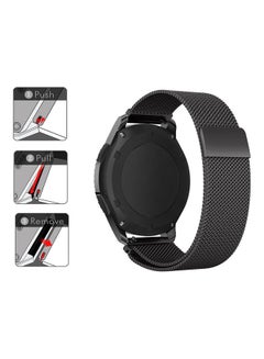 O Ozone Replacement Band Mesh Milanese Loop Magnetic Wristband Black  - Image 5