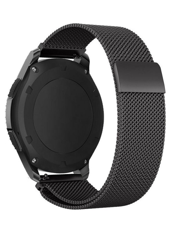 O Ozone Replacement Band Mesh Milanese Loop Magnetic Wristband Black - Image 1
