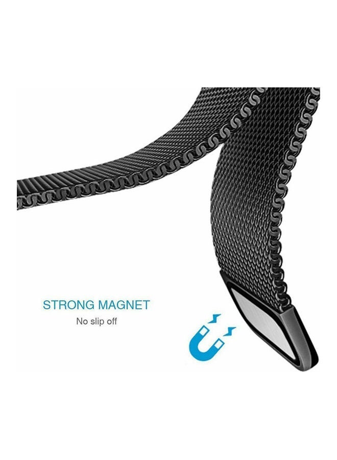 O Ozone Replacement Band Mesh Milanese Loop Magnetic Wristband Black - Image 3