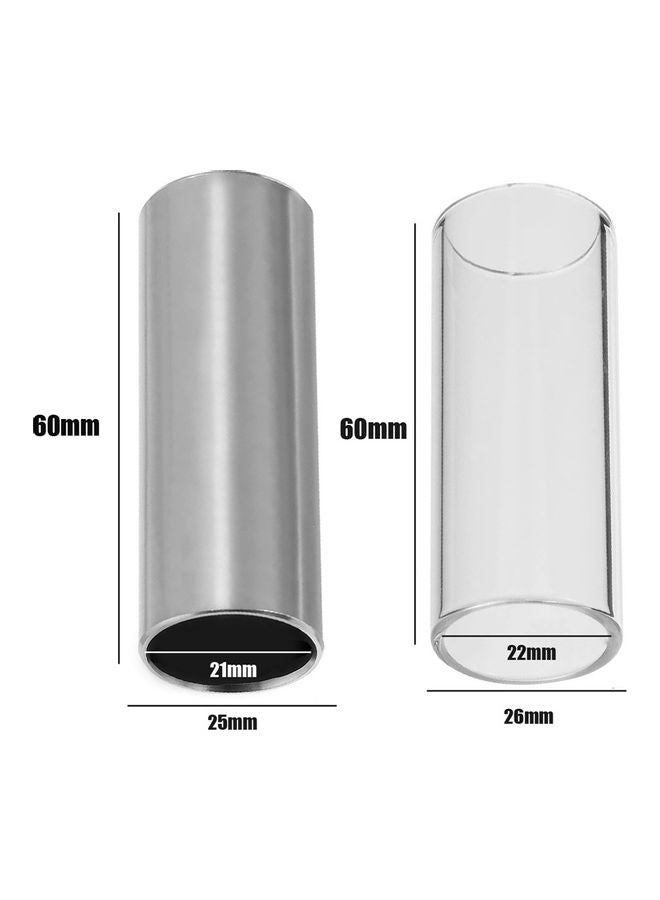 Generic 2-Piece Stainless Steel & Glass Guitar Slide  - Image 5
