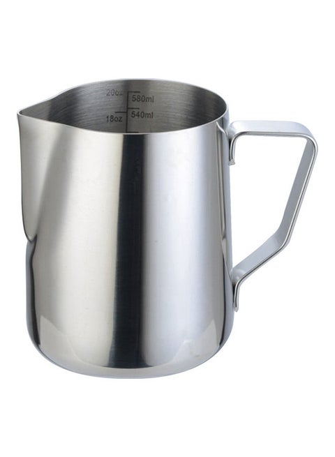 Stainless Steel Milk Frothing Pitcher Silver 600ml
