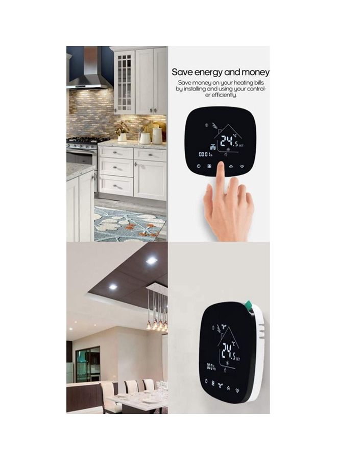 Generic - Royal Apex Luxury Design Wifi Programmable Room Smart Thermostat 0.1 ml 1200 W 2pipeWhite Black - Image 1
