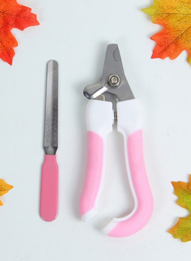 Sharpdo Pet Claw Cutter With Nail File Pink/White/Silver - Image 3
