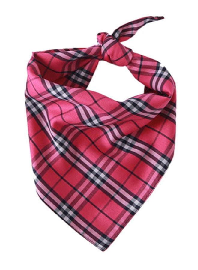 شاربدو باندانا للحيوانات الأليفة بنمط مربعات أحمر/أبيض/أسود - Image 1