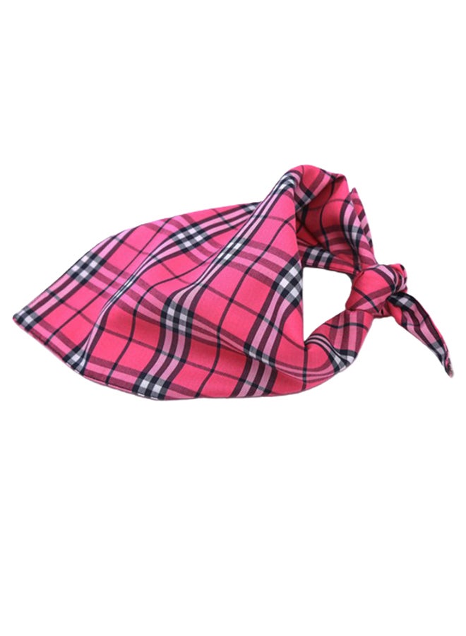 شاربدو باندانا للحيوانات الأليفة بنمط مربعات أحمر/أبيض/أسود - Image 2