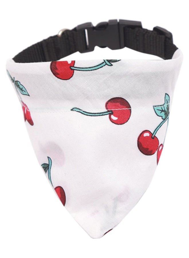 شاربدو باندانا للحيوانات الأليفة مزينة بطبعة الكرز أبيض/أحمر/أسود - Image 1